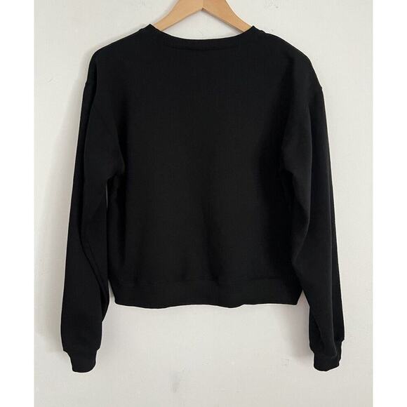 Disney Mickey Mouse With Santa Hat Sweatshirt Cropped Black Women’s  Size XS - Picture 3 of 9